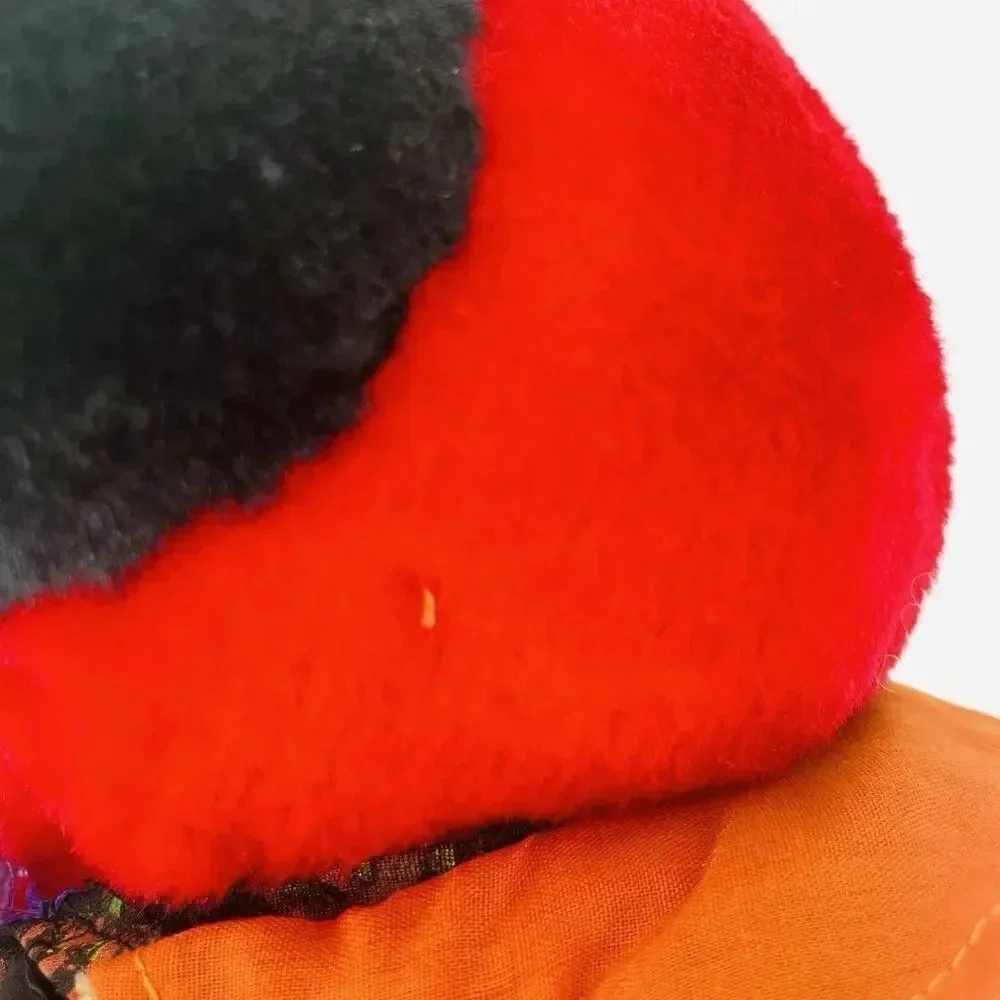 Vintage 1980s King Plush Red Devil Halloween Pumpkins Cape Jack O Lanterns Cute